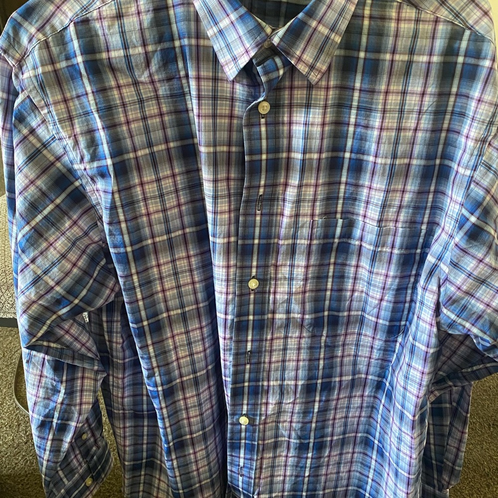 Roundtree & Yorke Mens Large S/S Dress Shirt